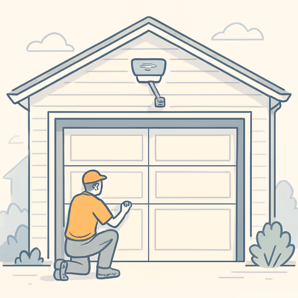 Double Garage Door Installation - garage door service in Calgary