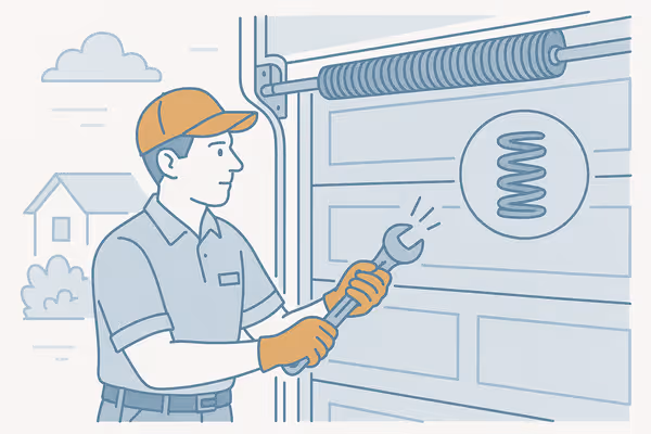 Residential Garage Door Spring Replacement - garage door service in Calgary