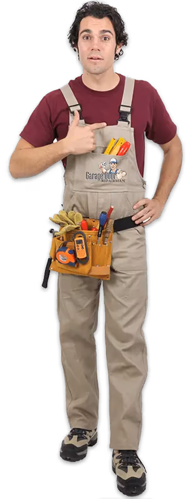 Garage Door Repairman Mascot
